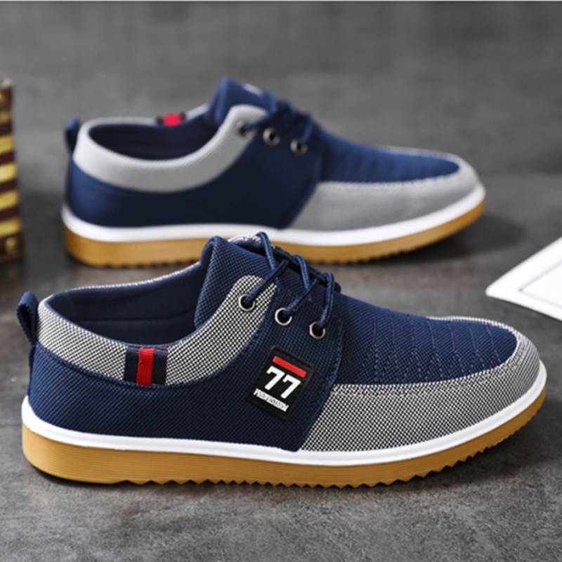 Nouvelles chaussures pour homm - Knit Fabric Lace Up Sneakers avis et prix