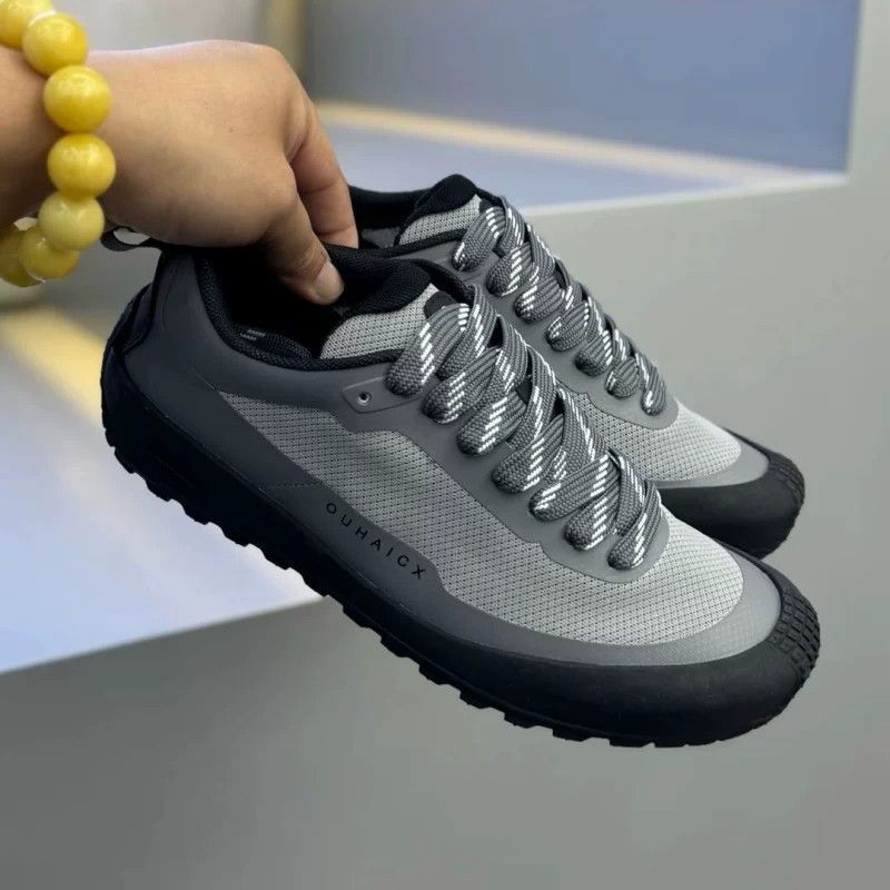 Baskets basses antidérapantes  - Knit Fabric Lace Up Sneakers avis et prix