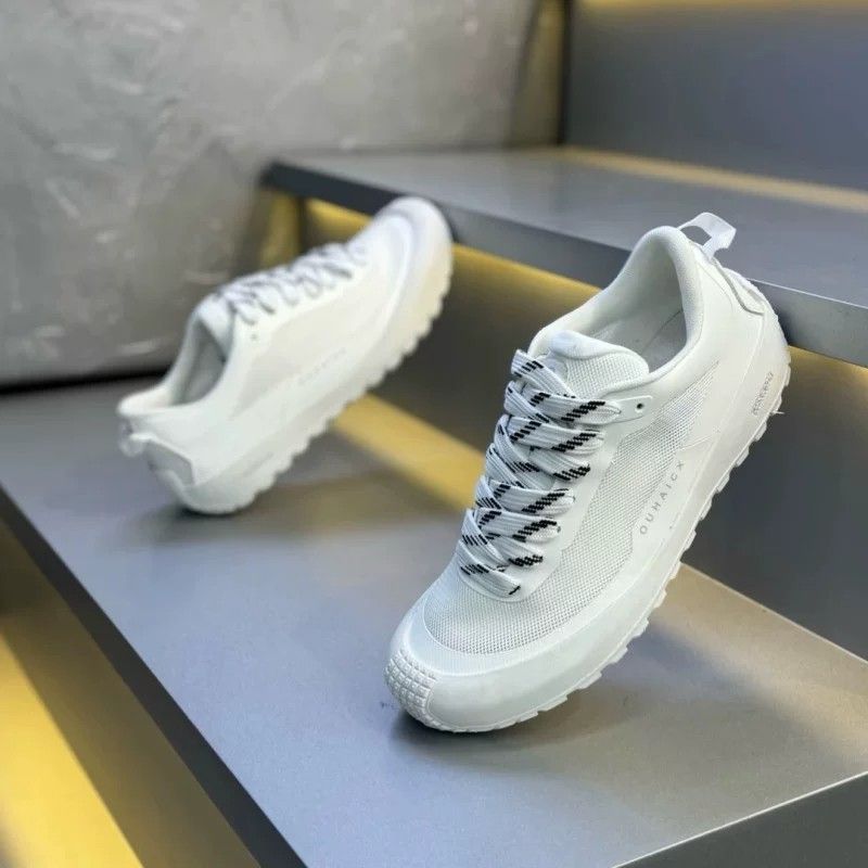 Baskets basses antidérapantes  - Knit Fabric Lace Up Sneakers avis et prix